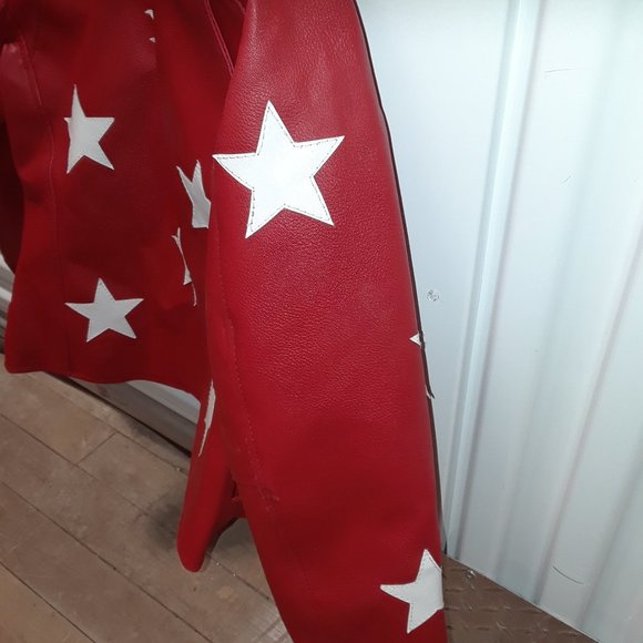 Gorgeous red leather jacket..sz..small - Picture 6 of 6